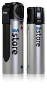 iStore heat pump hot water system, unit only showroom image.